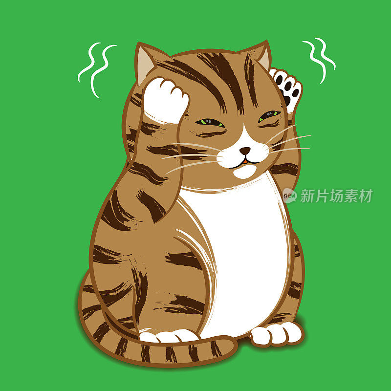 Cartoon Character - Regretful Cat